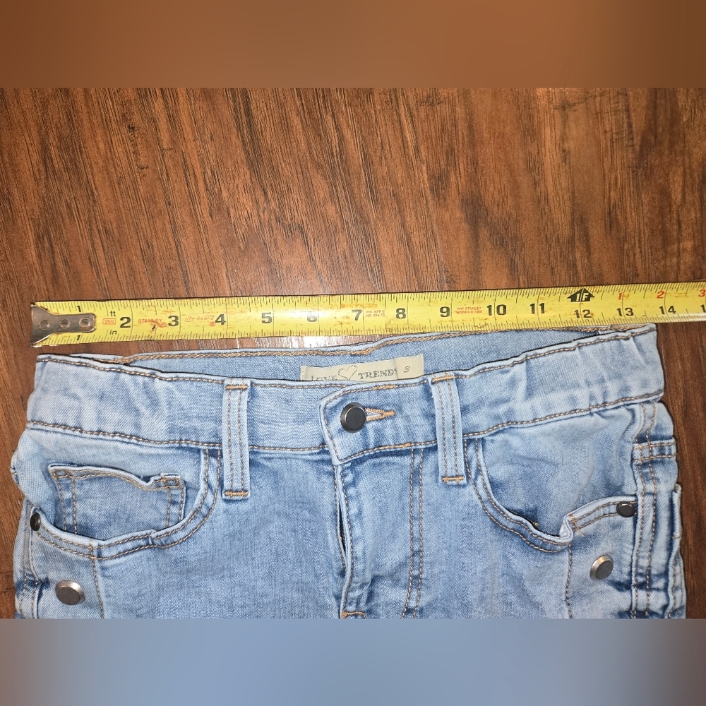 Love Trends Flare Cargo Jeans With Bows And Snaps Size 3 - Picture 5 of 8